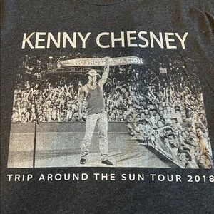 Kenny Chesney Trip Around The Sun Tour Graphic TShirt Gray Estimated Size Small
